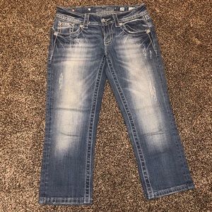Miss Me size 25 cropped blue jeans